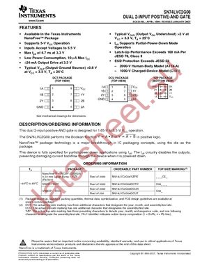 SN74LVC2G08DCUTE4 datasheet  